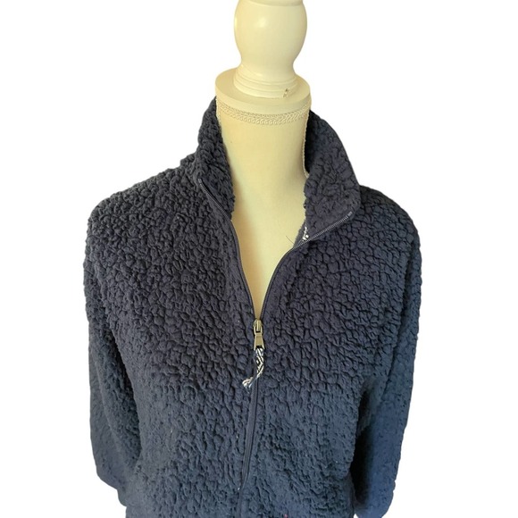 Boxercraft Womens Front Zip Fleece Jacket High Neck Long Sleeve Size S Blue - Picture 3 of 8